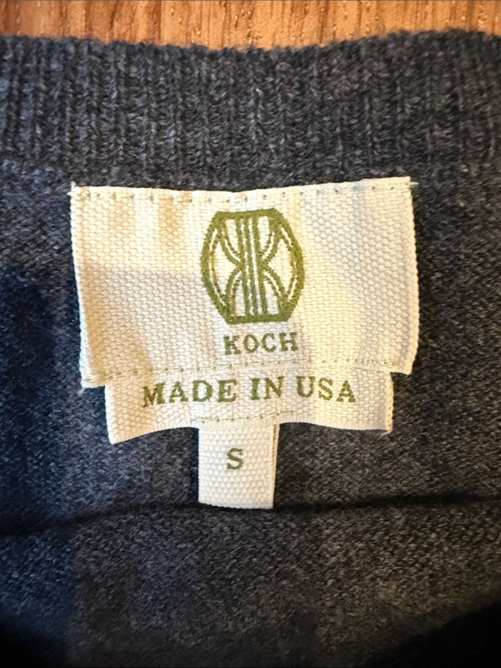 Koch Cashmere Wool Dolman Sleeve Gray Thunderbird Eagle Bird Sweater USA Small - Picture 2 of 6
